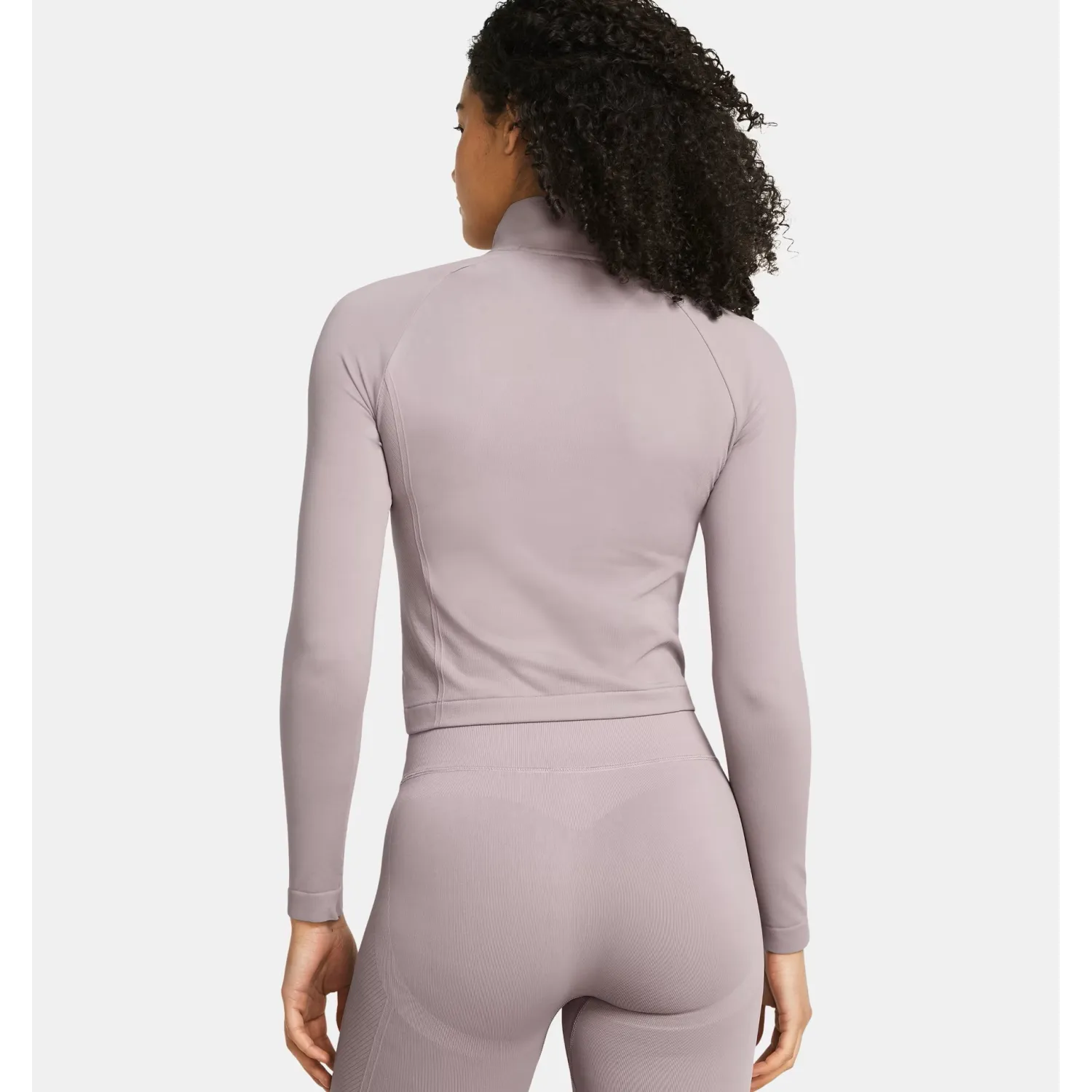 UA Vanish Seamless  Zip Crop 015GRY