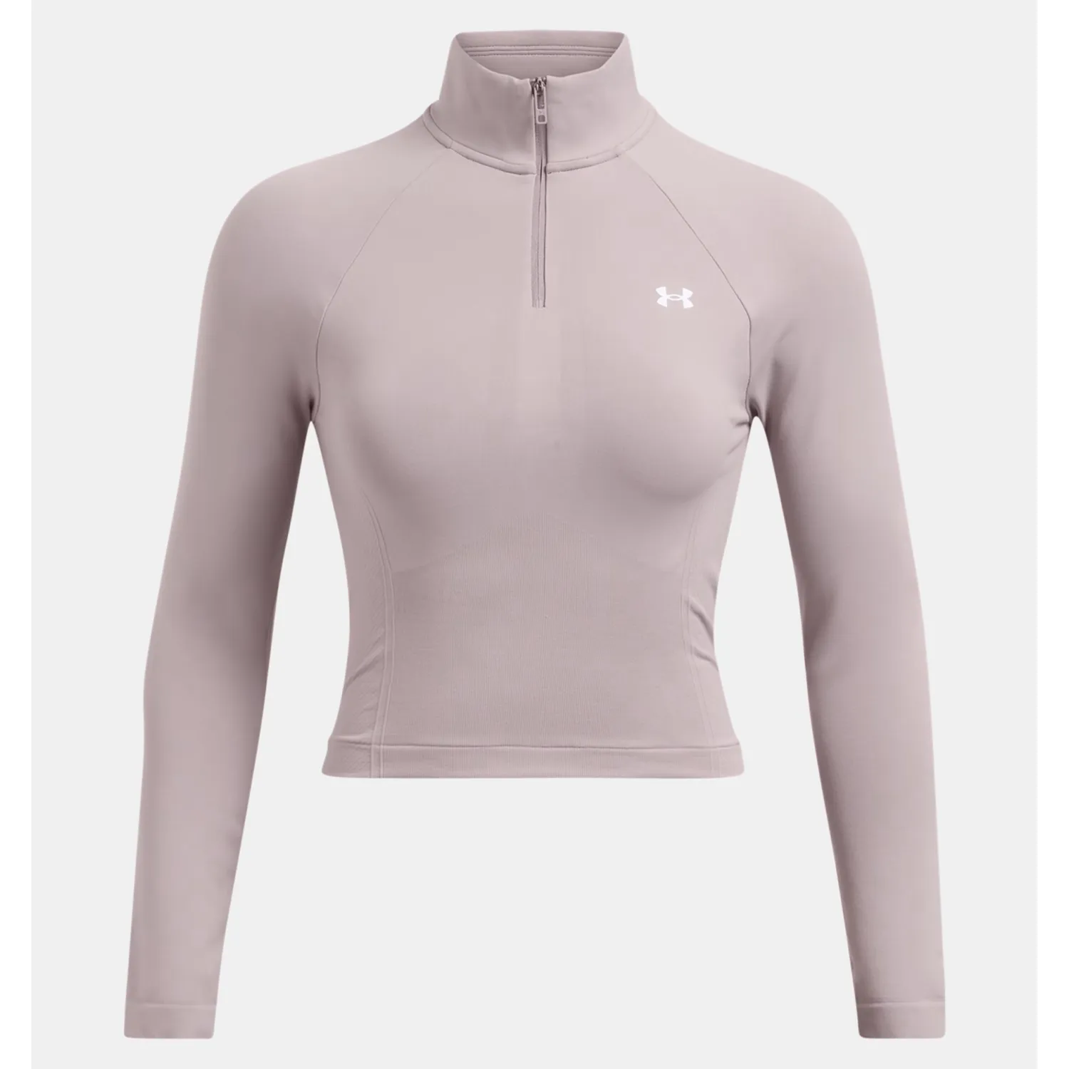UA Vanish Seamless  Zip Crop 015GRY