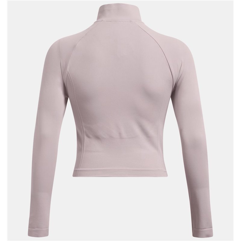 UA Vanish Seamless  Zip Crop 015GRY