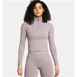 UA Vanish Seamless  Zip Crop 015GRY
