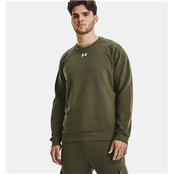 UA RIVAL FLEECE CREW 390GRN