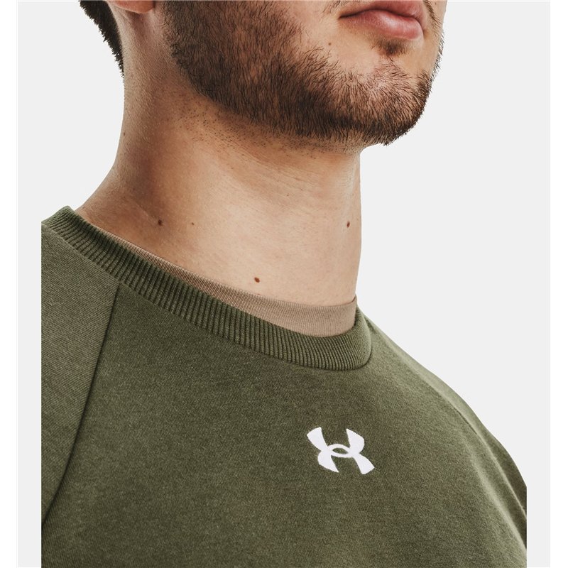 UA RIVAL FLEECE CREW 390GRN