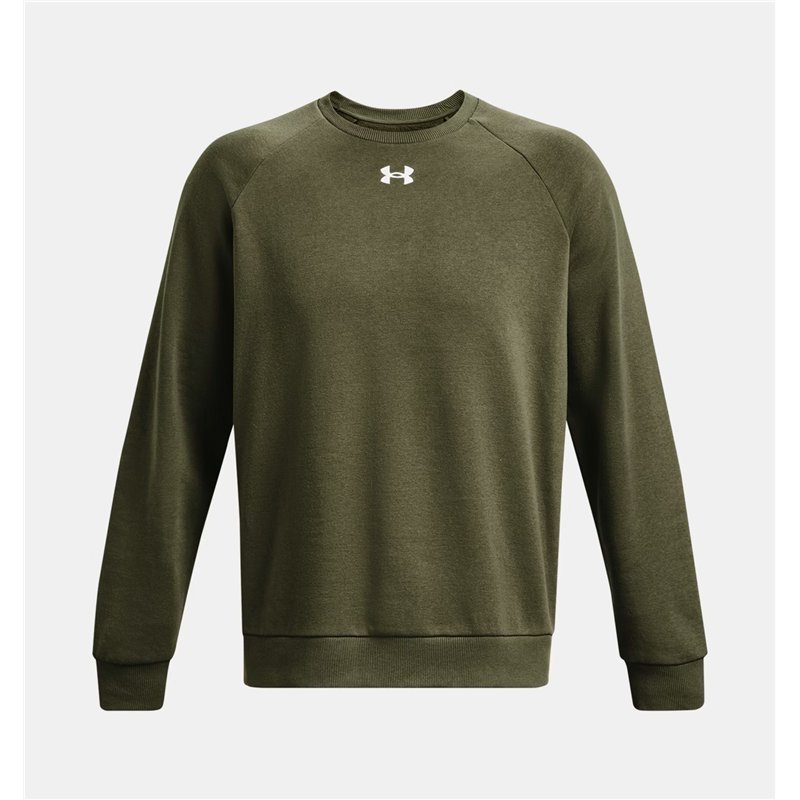 UA RIVAL FLEECE CREW 390GRN