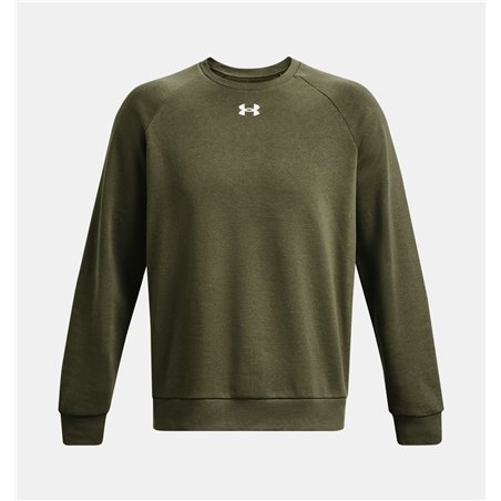 UA RIVAL FLEECE CREW 390GRN