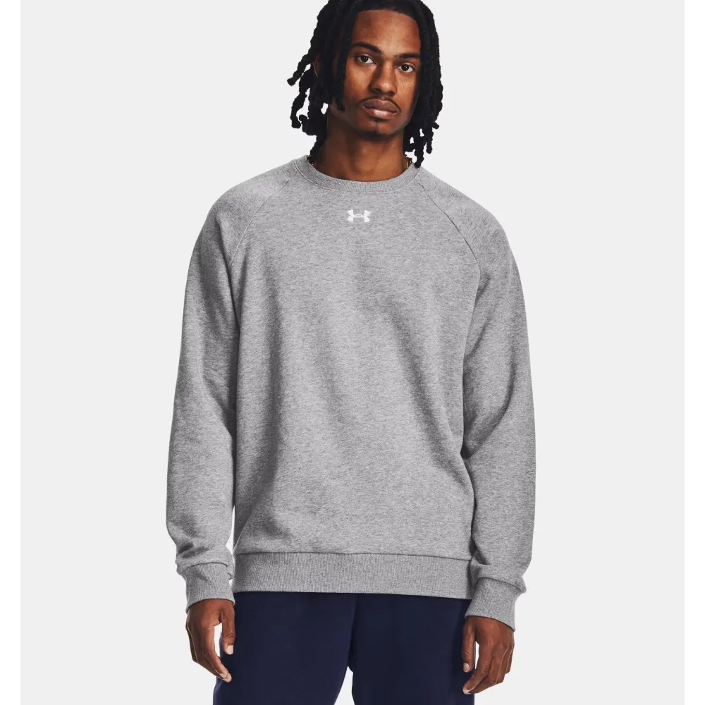 UA RIVAL FLEECE CREW 025GRY