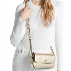MK JST FLAP XBODY PALE GOLD