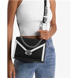 MK WHITNEY FLAP CH BLACK