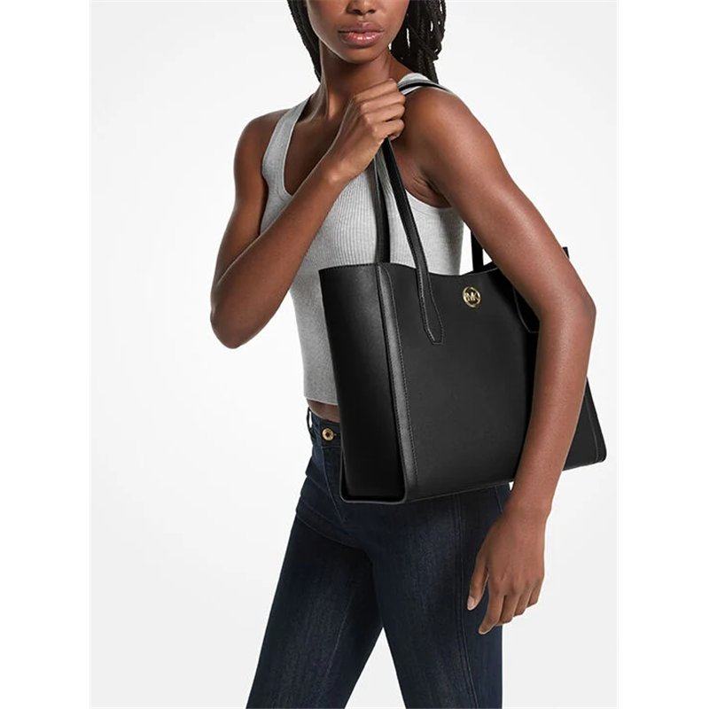 MK LEIDA TZ TOTE BLACK 