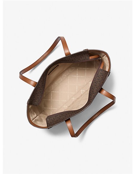MK LEIDA LG TZ TOTE BROWN 
