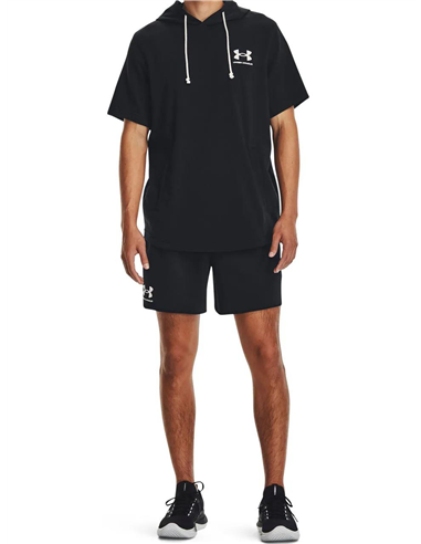 UA Rival Terry 6in Short NEGRO
