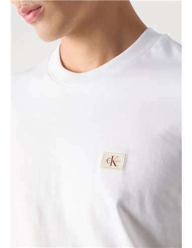 CK  WOVEN LABEL REGULAR TEE BLANCO