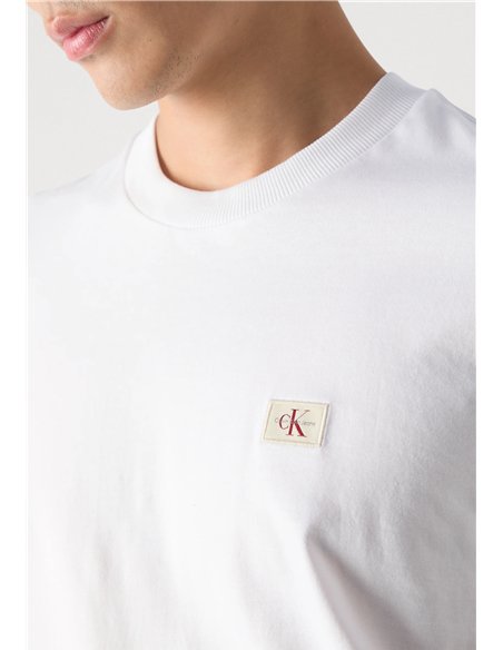 CK  WOVEN LABEL REGULAR TEE BLANCO