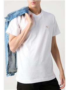 CK  WOVEN LABEL REGULAR TEE BLANCO