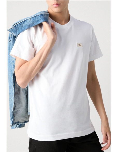 CK  WOVEN LABEL REGULAR TEE BLANCO