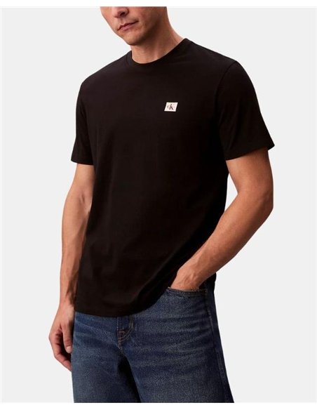 CK  WOVEN LABEL REGULAR TEE NEGRO RR