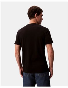 CK  WOVEN LABEL REGULAR TEE NEGRO RR 2
