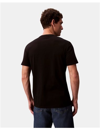 CK  WOVEN LABEL REGULAR TEE NEGRO RR