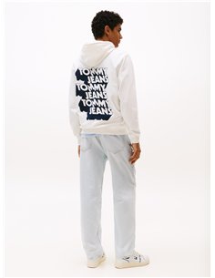 TH Stack Logo Back Graphic Hoody White 2