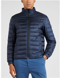 HB Cazadora  Oden slim fit plegable repelente al agua con guateado mixto Navy
