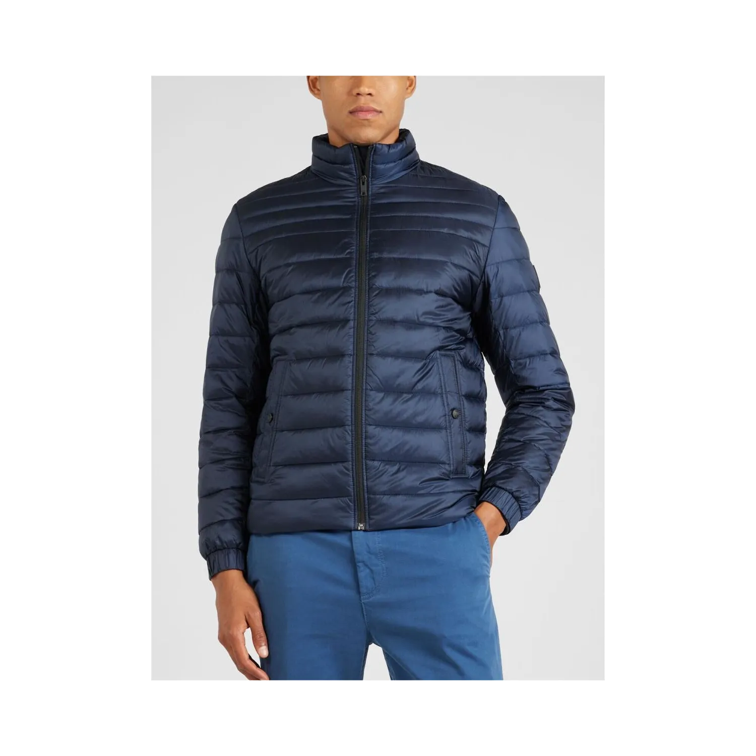 HB Cazadora  Oden slim fit plegable repelente al agua con guateado mixto Navy