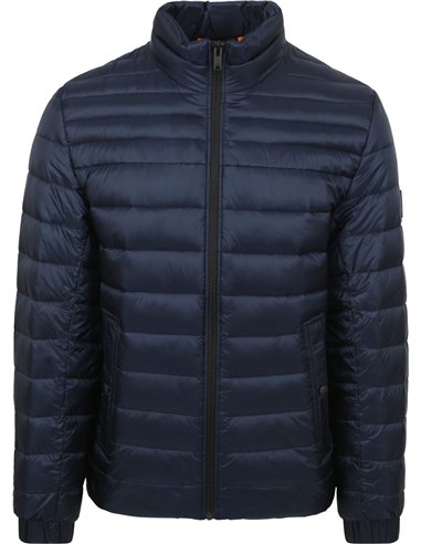 HB Cazadora  Oden slim fit plegable repelente al agua con guateado mixto Navy