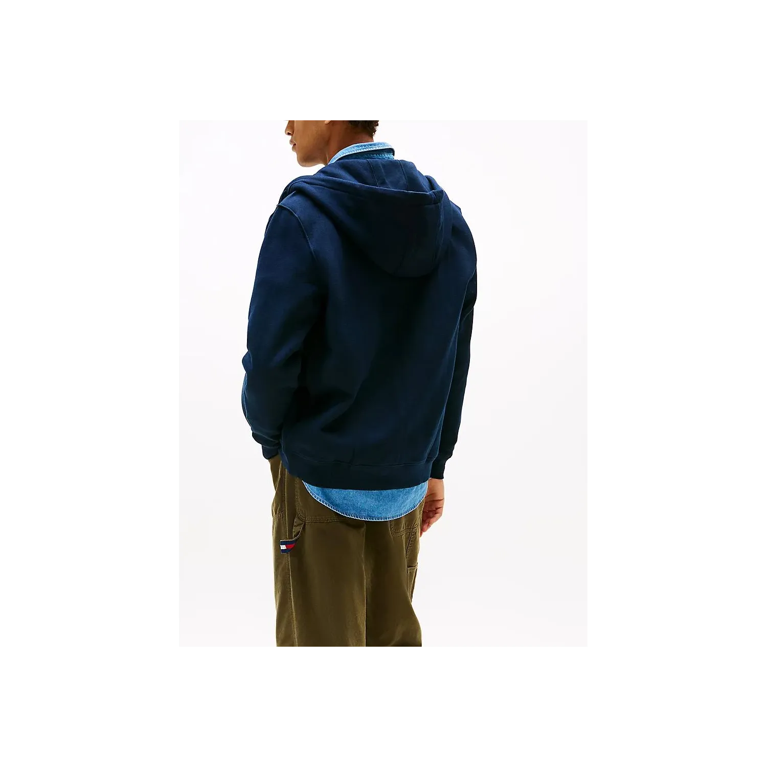 TH Sudadera de felpa con capucha y cremallera Navy 