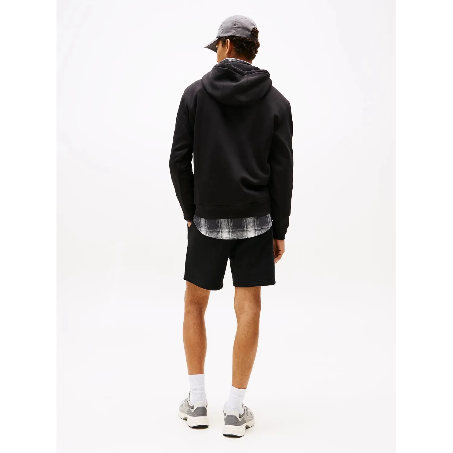 TH Sudadera de felpa peinada con capucha Black