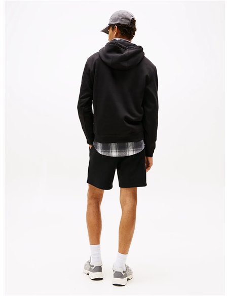 TH Sudadera de felpa peinada con capucha Black