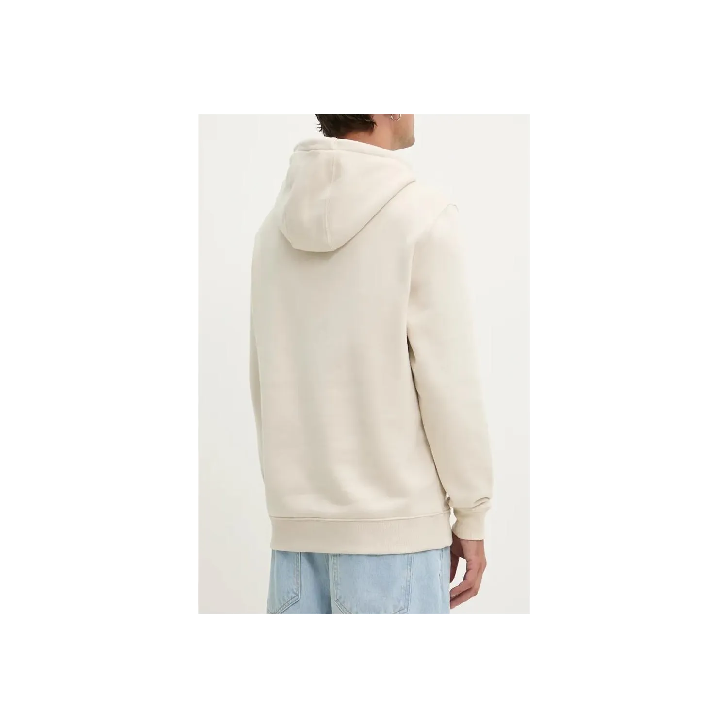 TH Sudadera de felpa peinada con capucha White