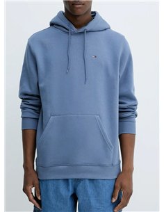 TH Sudadera de felpa peinada con capucha Celeste