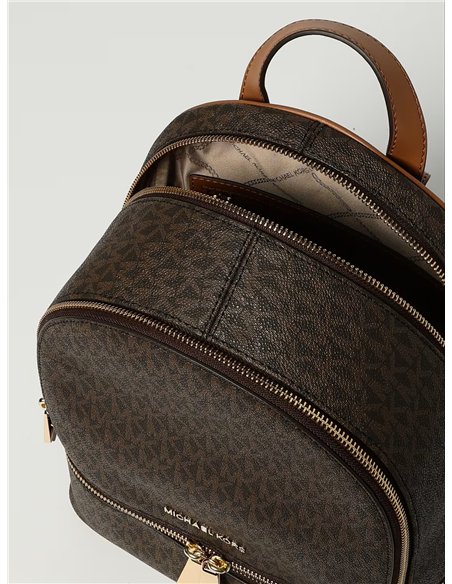 MK RHEA ZIP MD BACKPACK BROWN