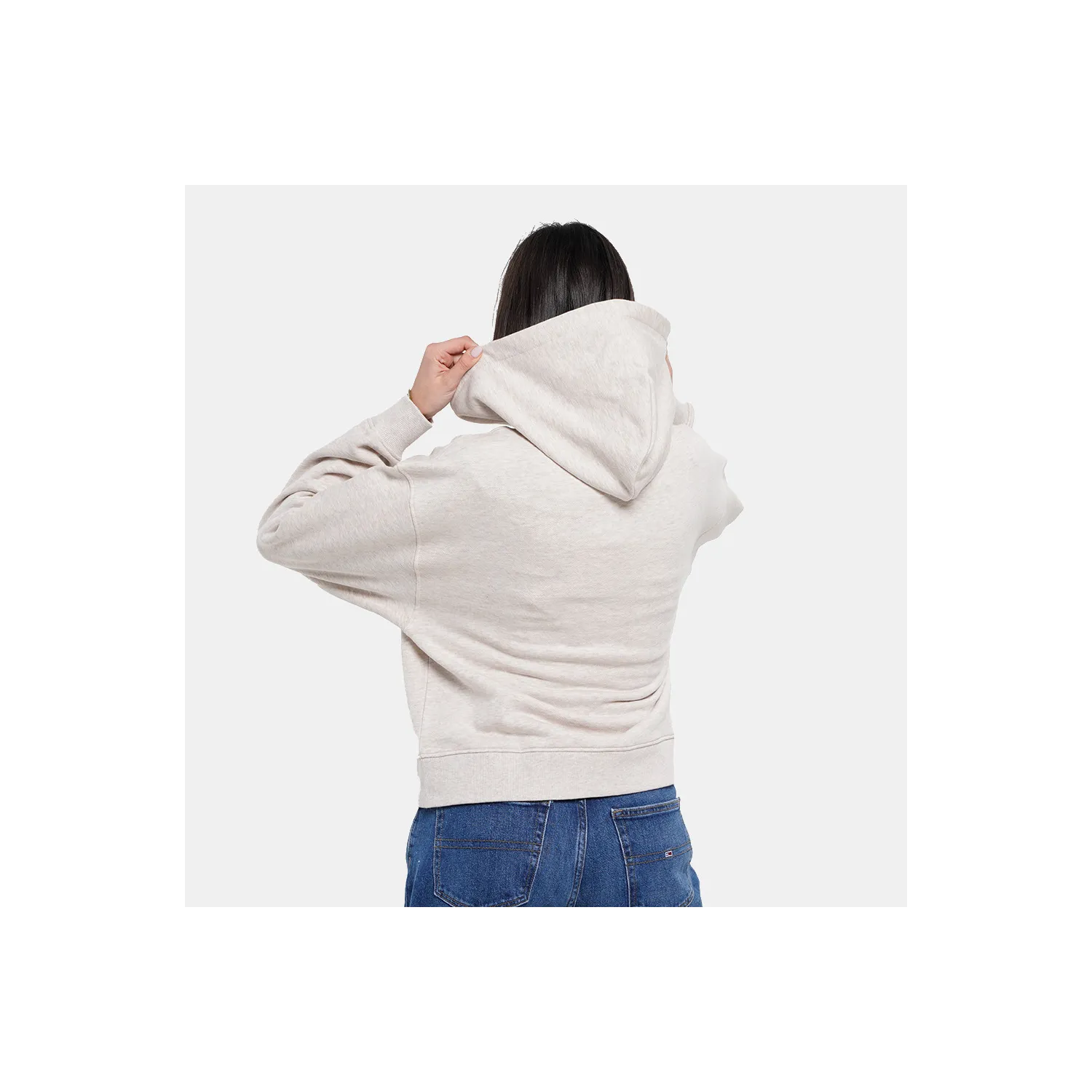 TH  FELPA CON ZIP DONNA BEIGE 