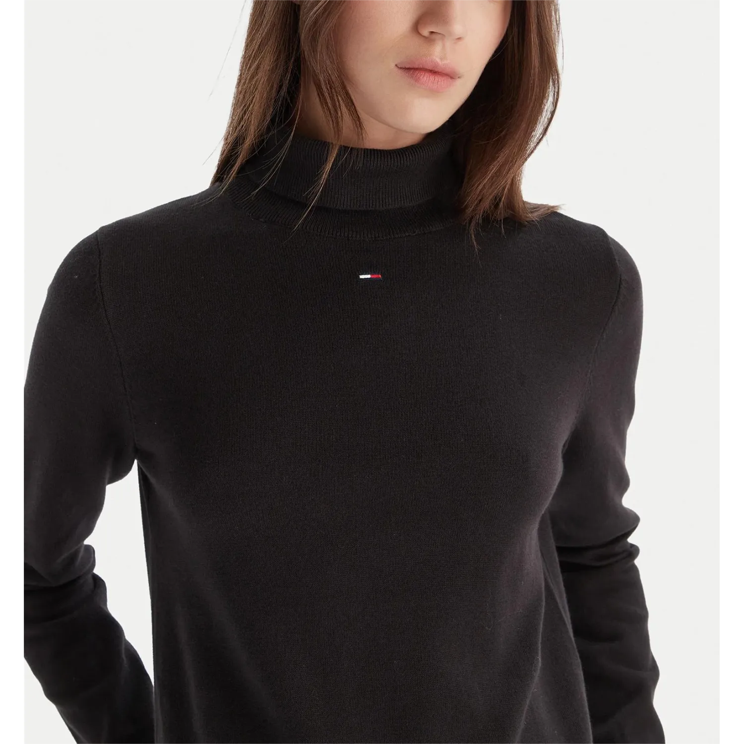 TH Jersey Cuello Largo Mujer BLK