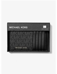 MK COOPER SLIM ZIP WALET BLK