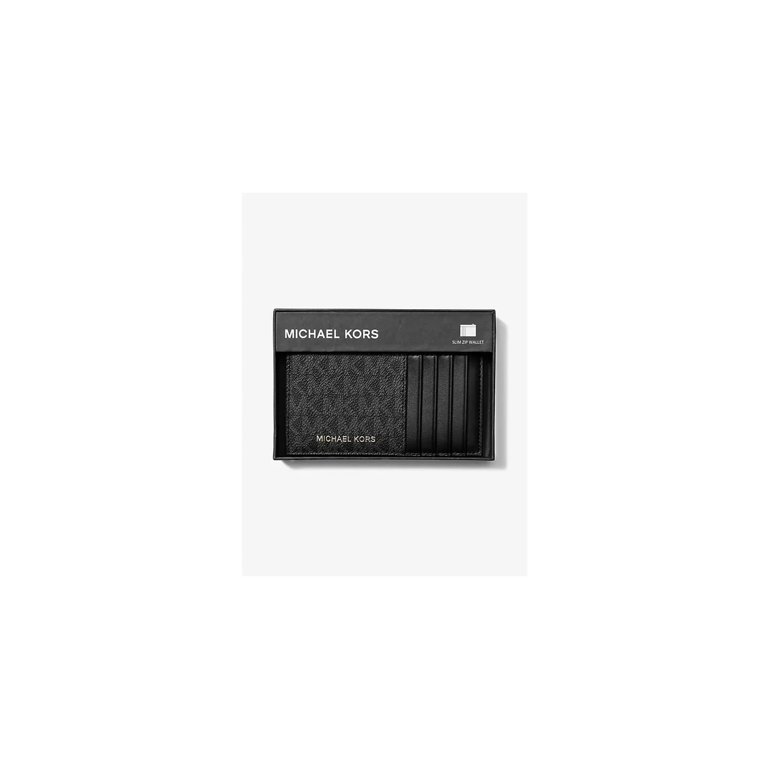 MK COOPER SLIM ZIP WALET BLK