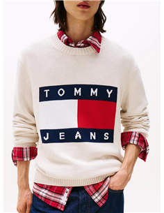TH Jersey en intarsia con parche del logo Gris 