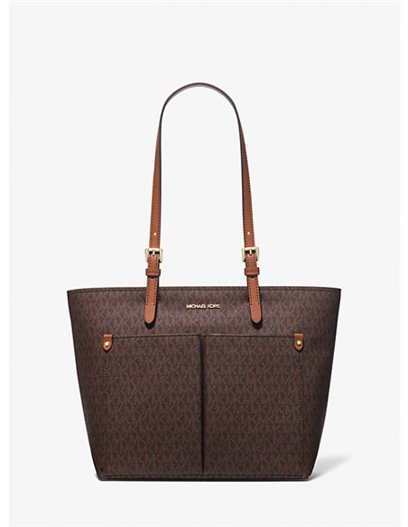 MK JST MD DBL POCKET TOTE BROWN