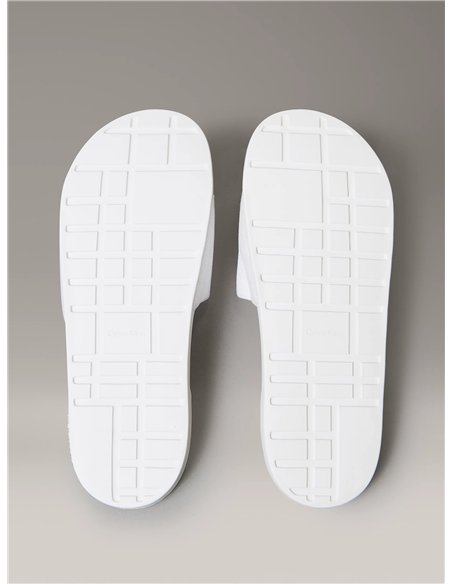 CK Chanclas de lona con logo Blcanco 