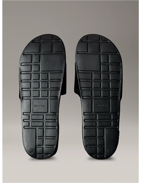 CK Chanclas de lona con logo Blcanco 