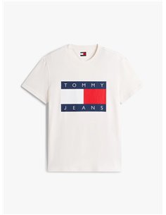 TH Camiseta de cuello redondo con parche Blanco 2