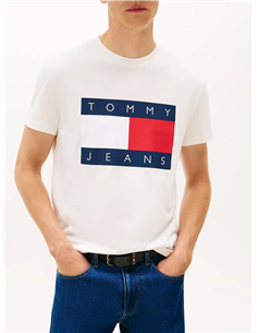 TH Camiseta de cuello redondo con parche Blanco
