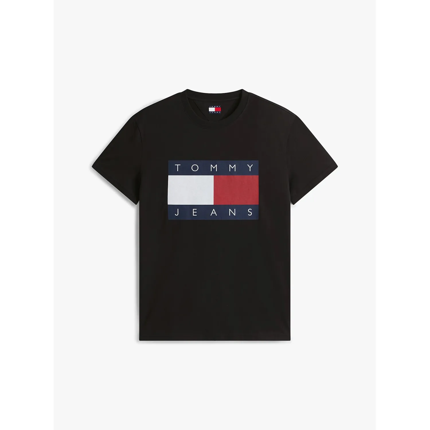 TH Camiseta de cuello redondo con parche Negro