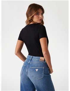 GUESS Camiseta con logo de triángulo BLK 2