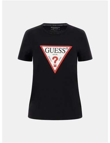 GUESS Camiseta con logo de triángulo BLK