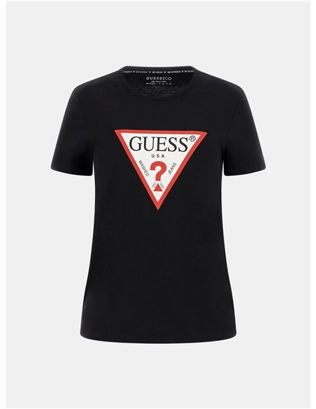 GUESS Camiseta con logo de triángulo BLK