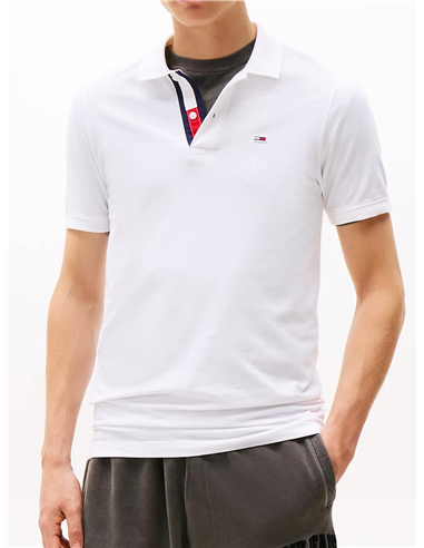 TH Polo Slim Fit Placket WHT