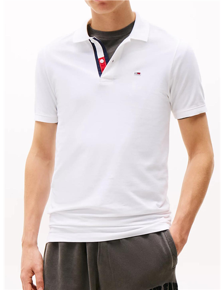 TH Polo Slim Fit Placket WHT