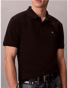 CK Polo clásico de piqué de algodón BLK 2