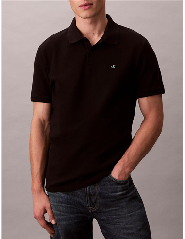 CK Polo clásico de piqué de algodón BLK
