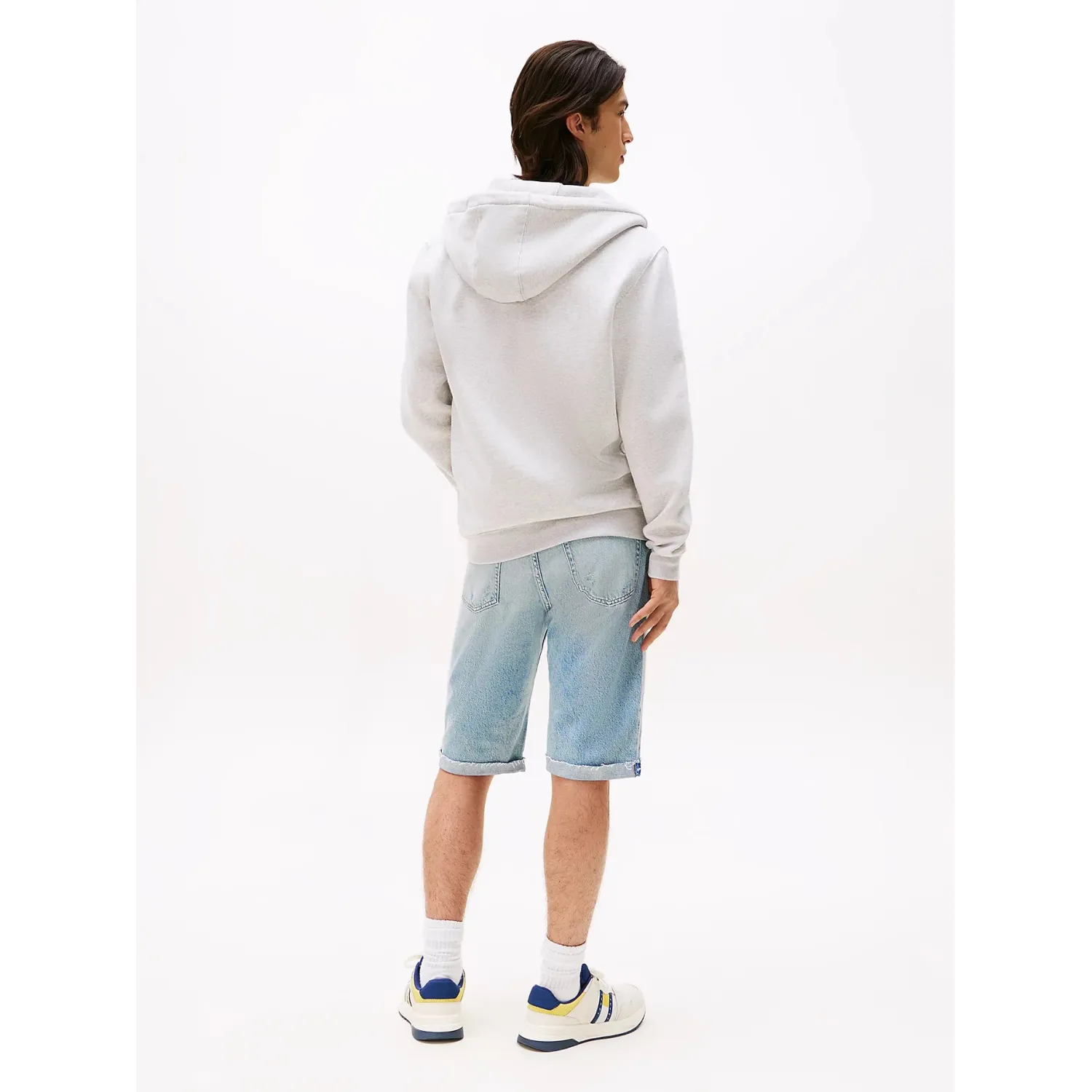 TH Sudadera de felpa con capucha y cremallera GRIS